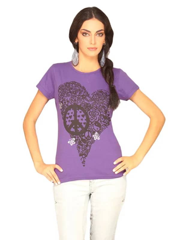 Jealous 21 Women Purple Peace Top