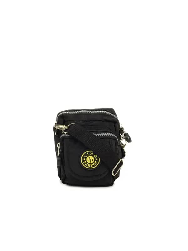 Lino Perros Unisex Black Sling Bag