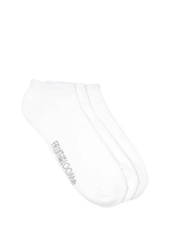 Fruit of the Loom Men White Pack of Three Socks