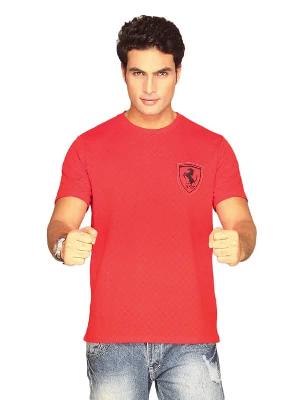Puma Men's Ferrari Logo Red T-shirt