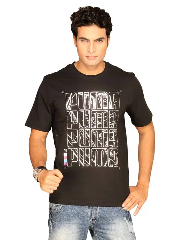 Puma Men's Cbn Logo Black T-Shirt