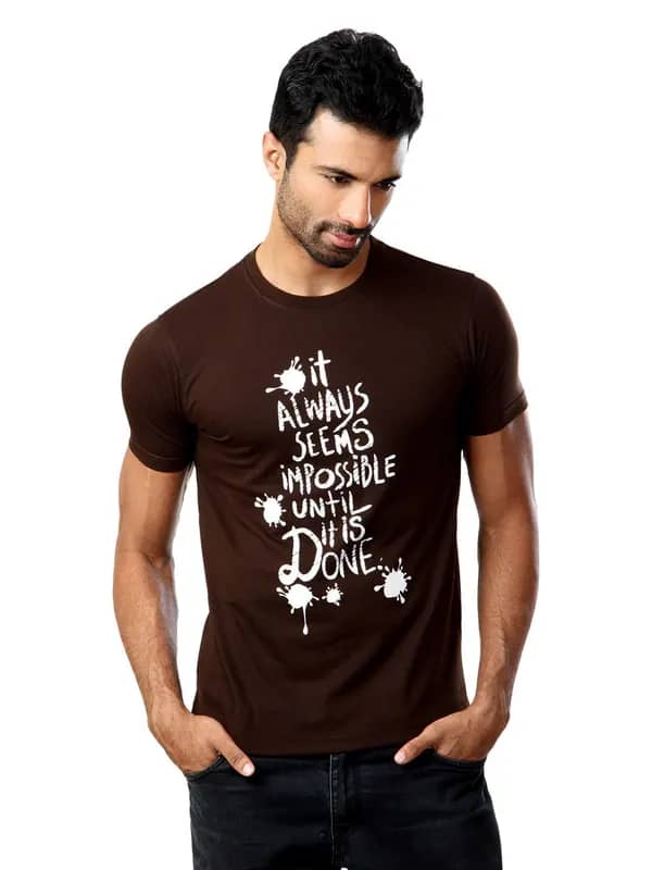 Locomotive Men Brown T-shirt