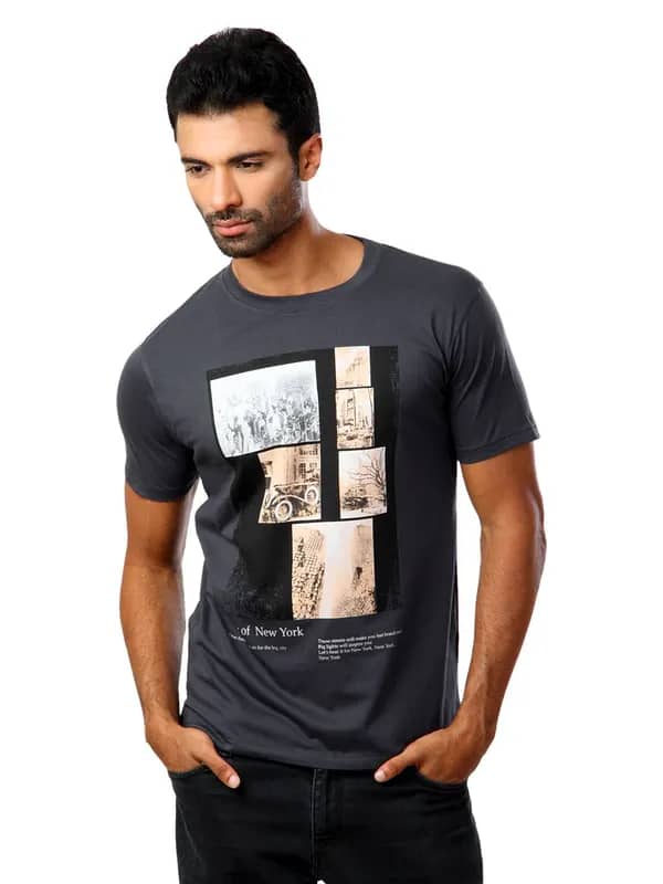 Locomotive Men Dark Grey T-shirt