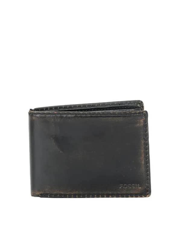 Fossil Men Faded Black Wallet