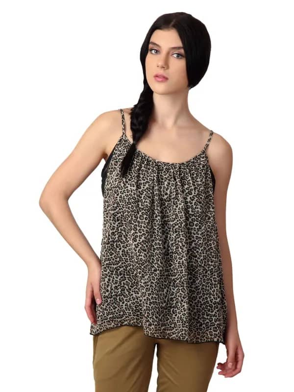 Tonga Women Printed Black Top