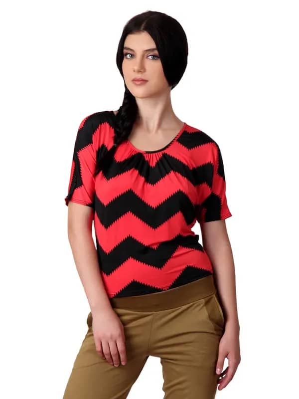 Tonga Women Black & Red Top