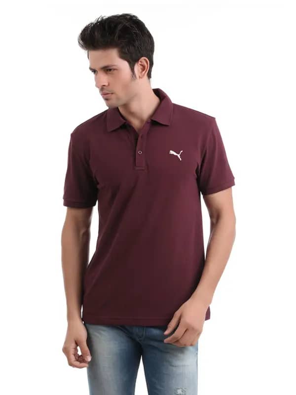 Puma Men Burgundy T-shirt