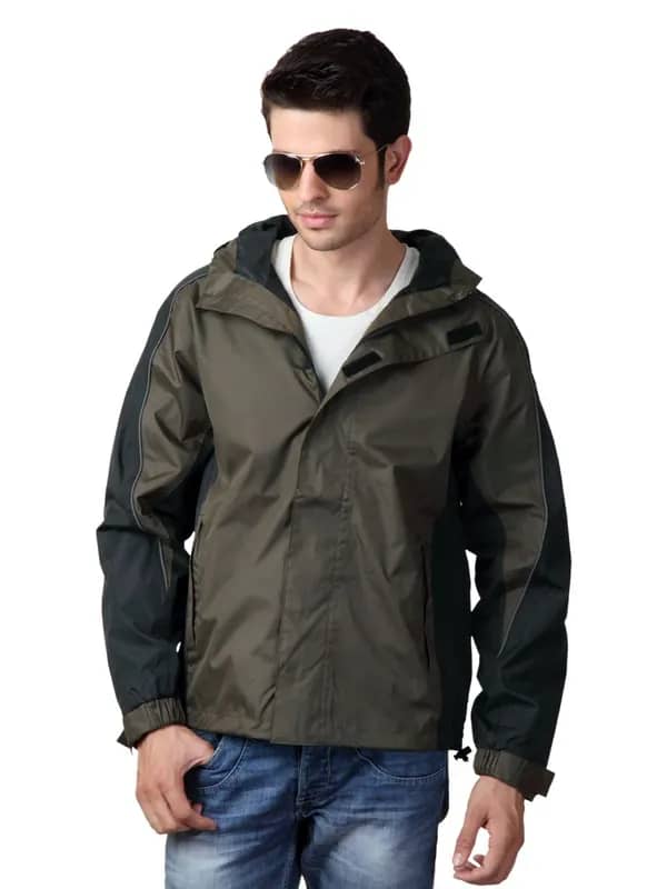 Just Natural Men Military Shade Rain Jacket