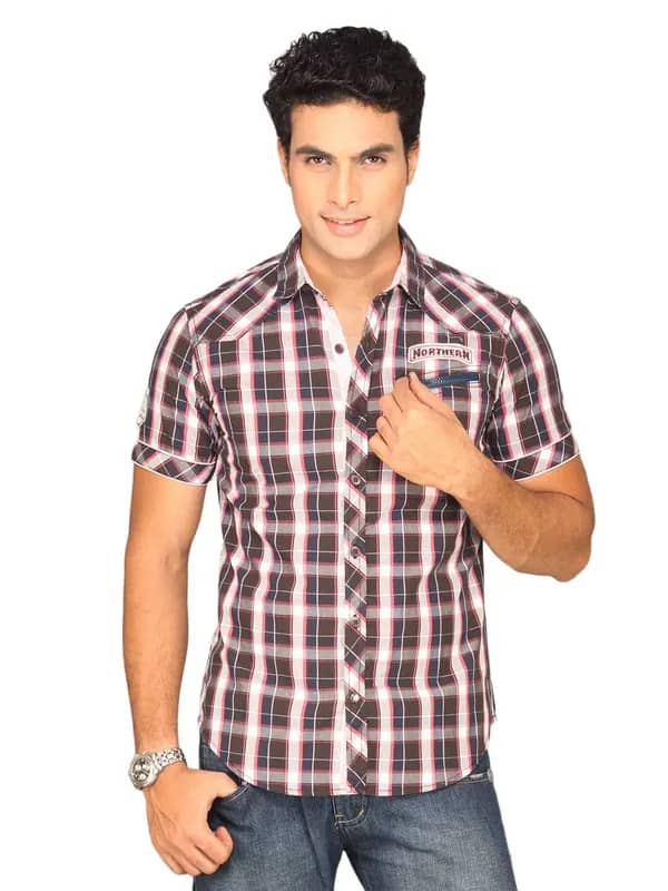 Locomotive Men Black Checked Shirt