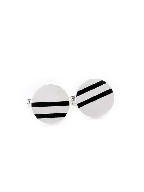 Revv Men Black and Steel Cufflinks