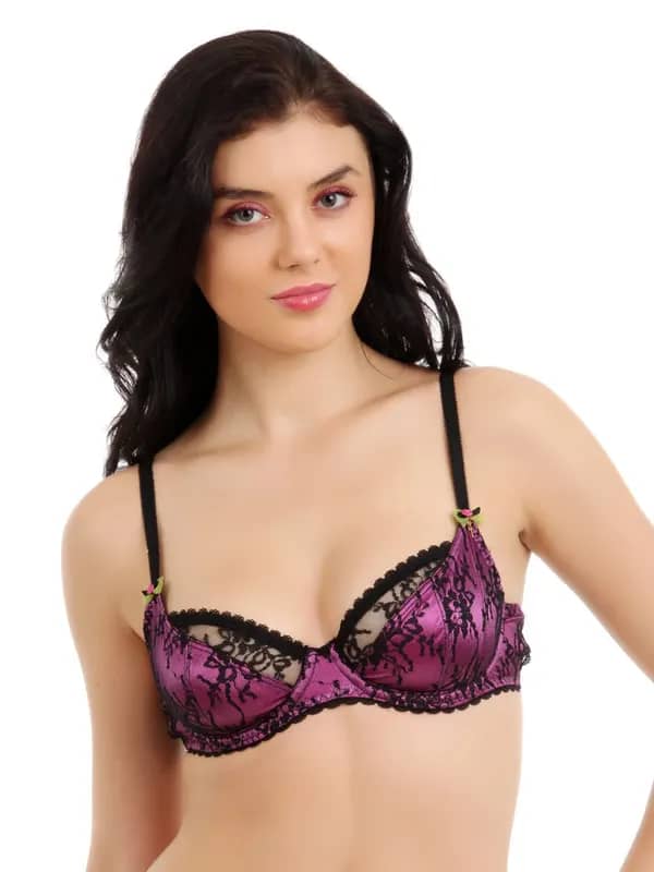Avirate Pink & Black Bra