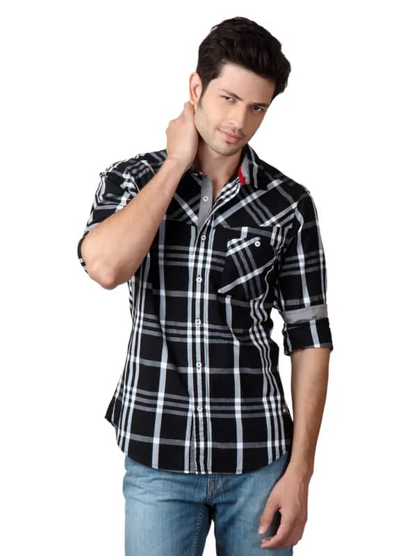 United Colors of Benetton Men Black Shirt
