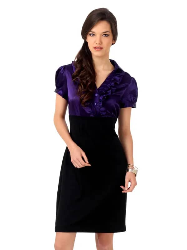 Avirate Black & Purple Dress