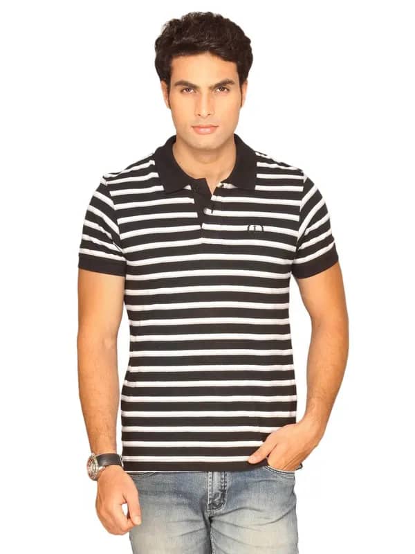 Lee Men's Striper Black White T-shirt
