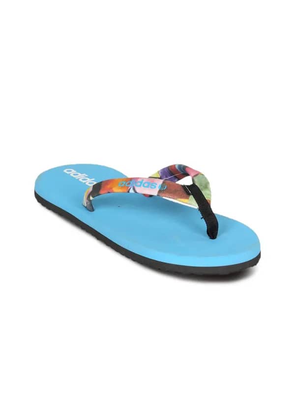 ADIDAS Women's Printed Upper Blue Flip Flop