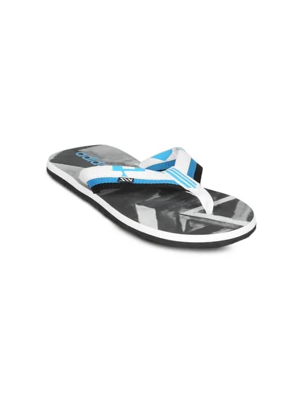 ADIDAS Men's Lucent Print White Flip Flop
