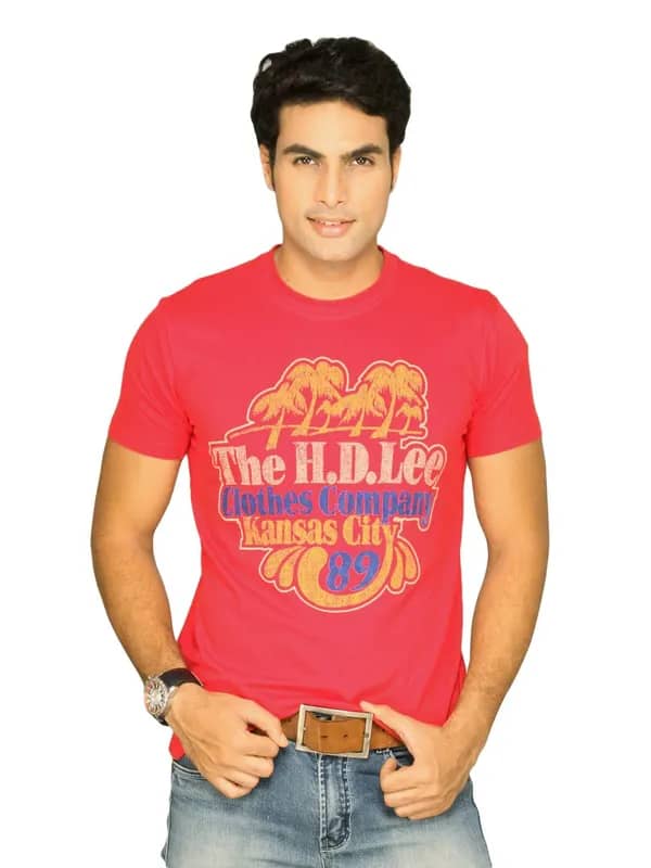 Lee Men's Palm Pink T-shirt