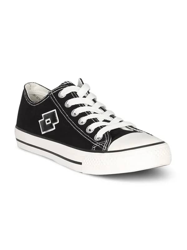 Lotto Unisex Canvas Black White Shoe