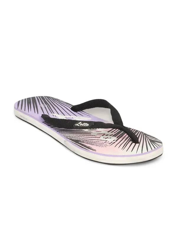 Lotto Women's Hawaian Palms Purple Pink Flip Flop