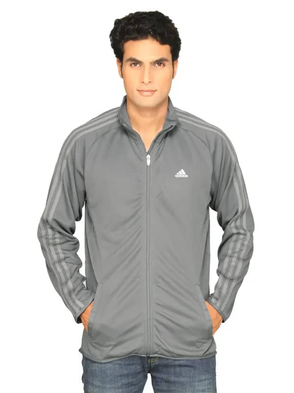 ADIDAS Men Top Grey Jacket