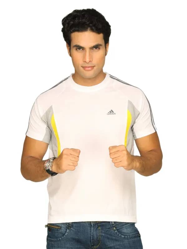 ADIDAS Men's Strip White T-shirt