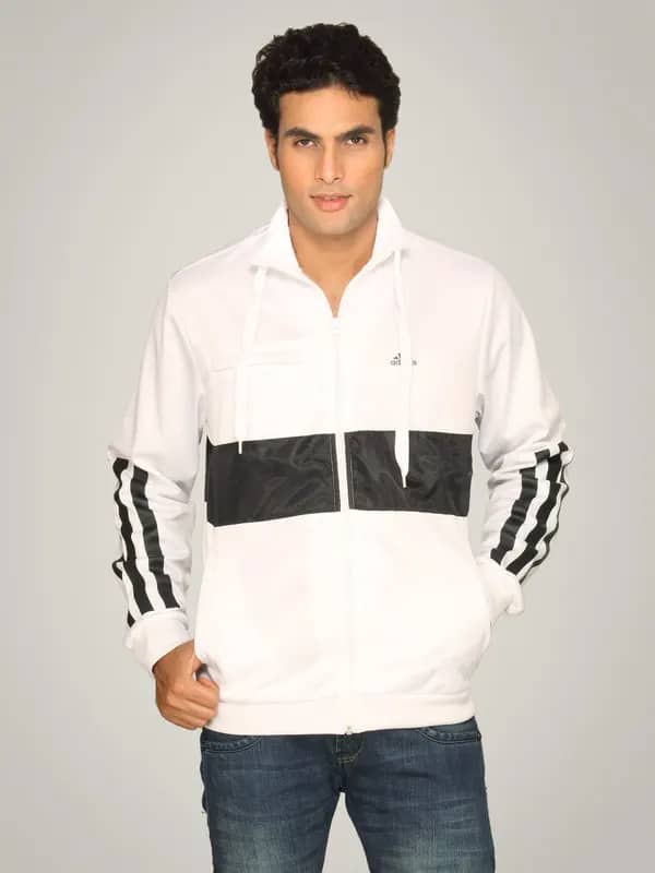 ADIDAS Men Chrome White Jacket