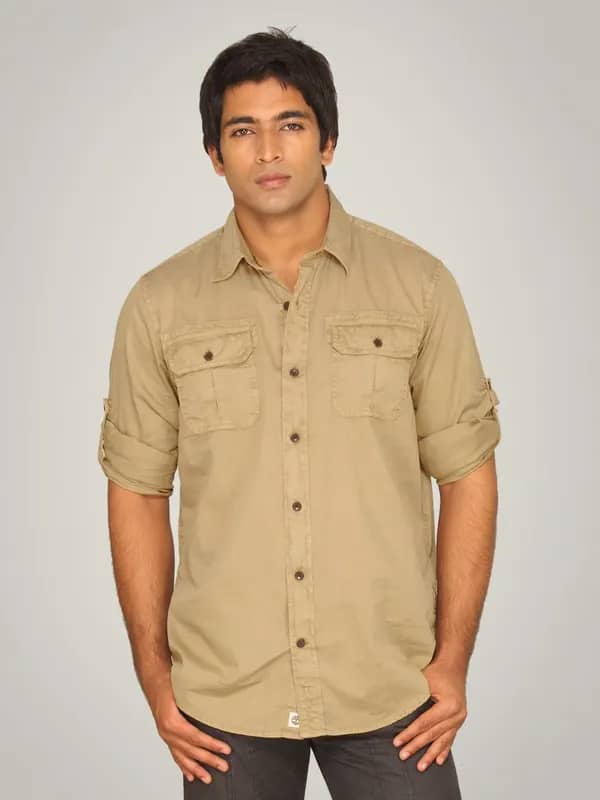Timberland Men Vintage Rugged Cargo Khaki Shirt
