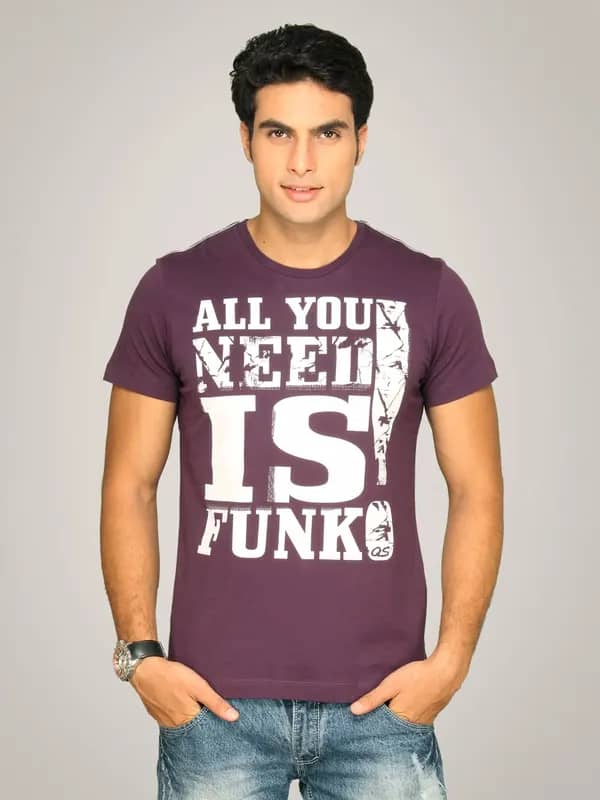s.Oliver Men's All You Need Purple T-shirt