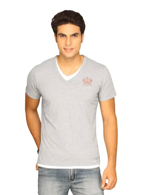 s.Oliver Men's Godfathers Crown Grey T-shirt