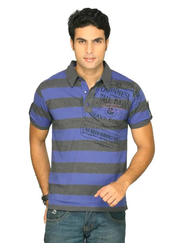 Classic Polo Men's Tall Dark Blue Grey T-shirt