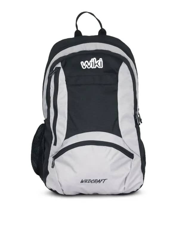 Wildcraft Wiki Unisex Grey & Black Backpack