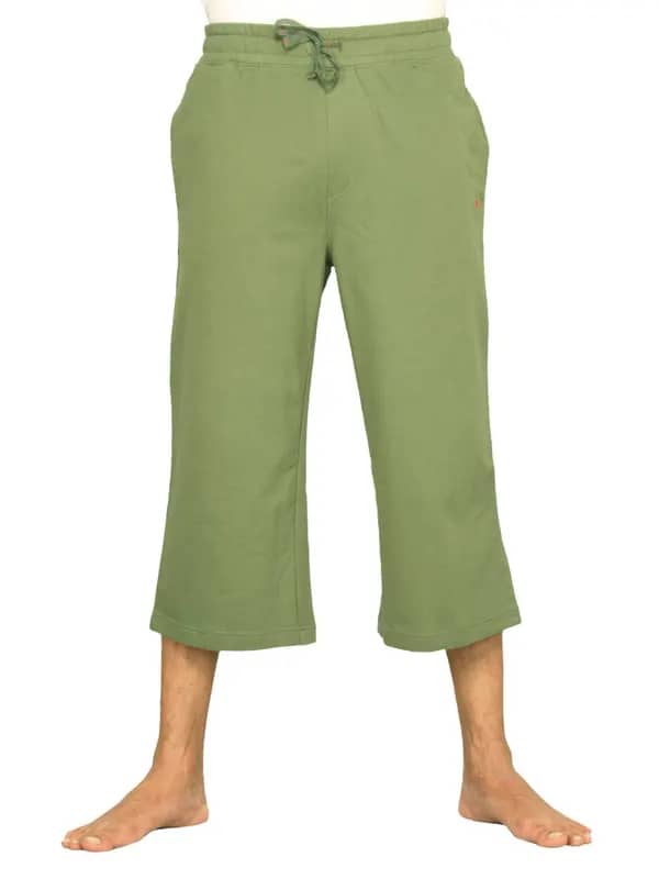 Urban Yoga Men Bottom Olive Green Yoga Pants