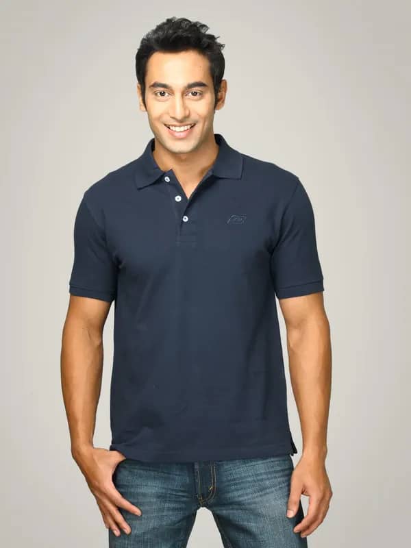 Proline Men Navy Polo T-shirt