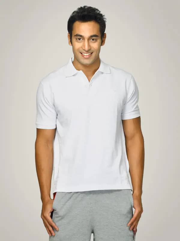 Proline Men White Polo T-shirt