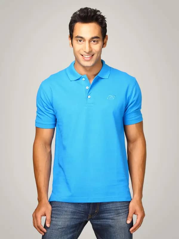 Proline Men Blue Polo T-shirt