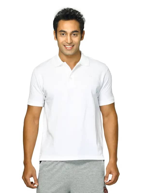 Proline Men White Polo T-shirt
