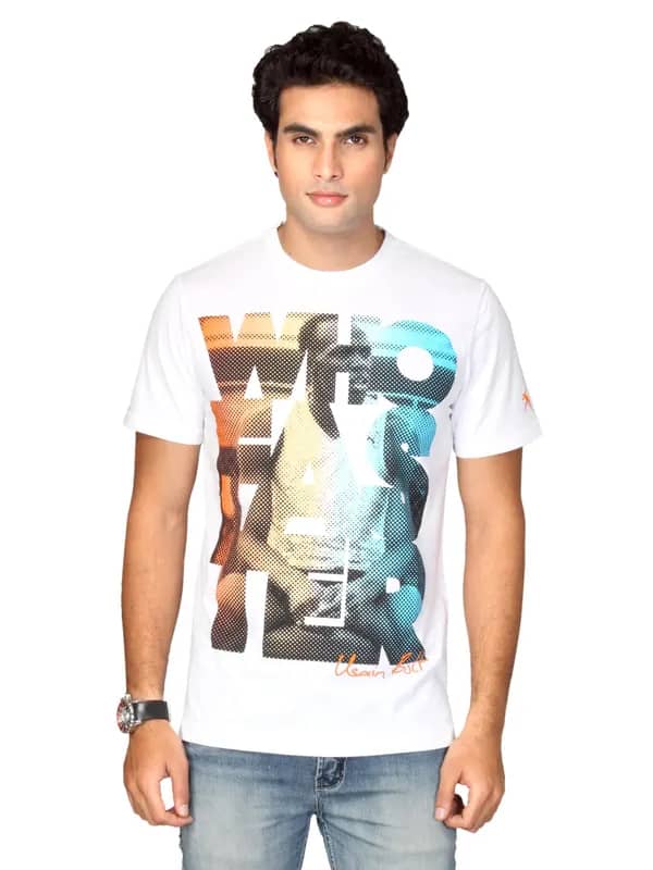 Puma Men's Slogan White T-shirt