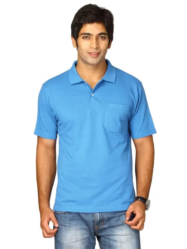 Proline Men Blue Polo T-shirt