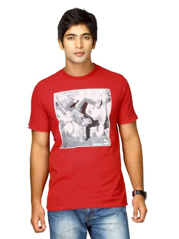Puma Men's MC Red Grey T-shirt