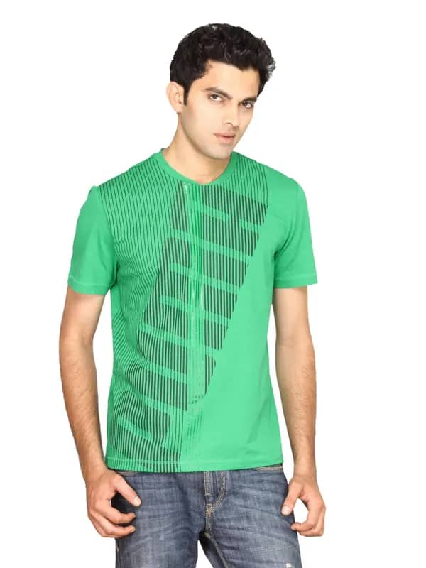 Puma Men's Tech Graphic Green Black T-shirt
