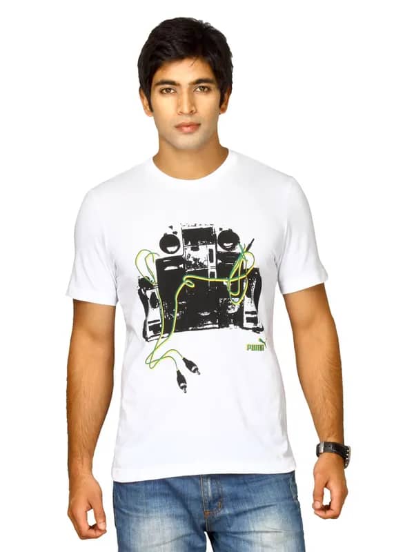 Puma Men's Riddim White Black T-shirt