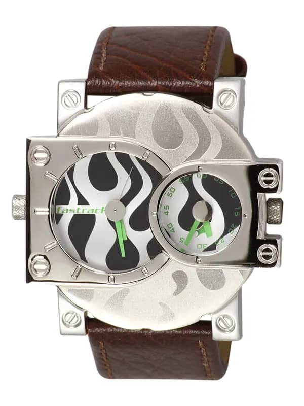 Fastrack Men Bikers Analog Steel Brown Watch