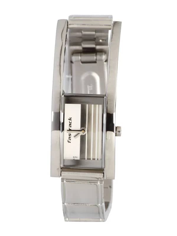 Fastrack Women Core Analog Steel White Watch