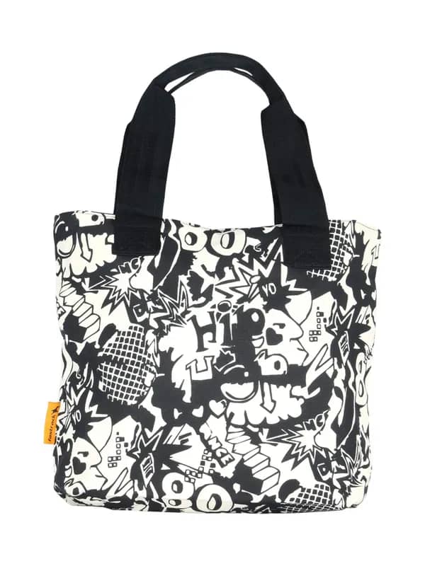 Fastrack White Printed Tote Bag