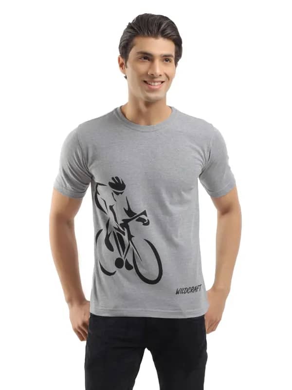Wildcraft Men Grey T-shirt