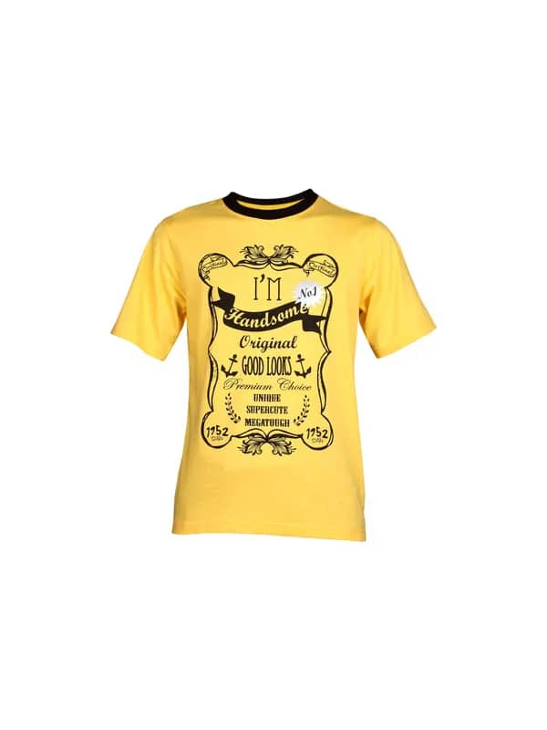 Doodle Boy's I am Handsome No1 Yellow Kidswear