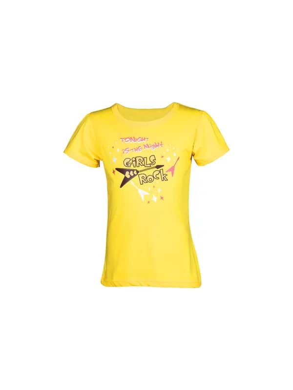 Doodle Girl's Tonight Night Rock Yellow Pink Kidswear