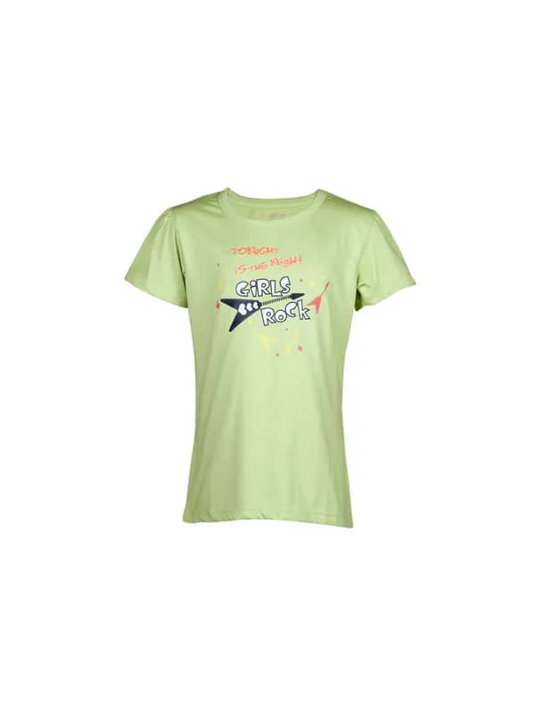 Doodle Girl's Tonight Night Rock Light Green Kidswear