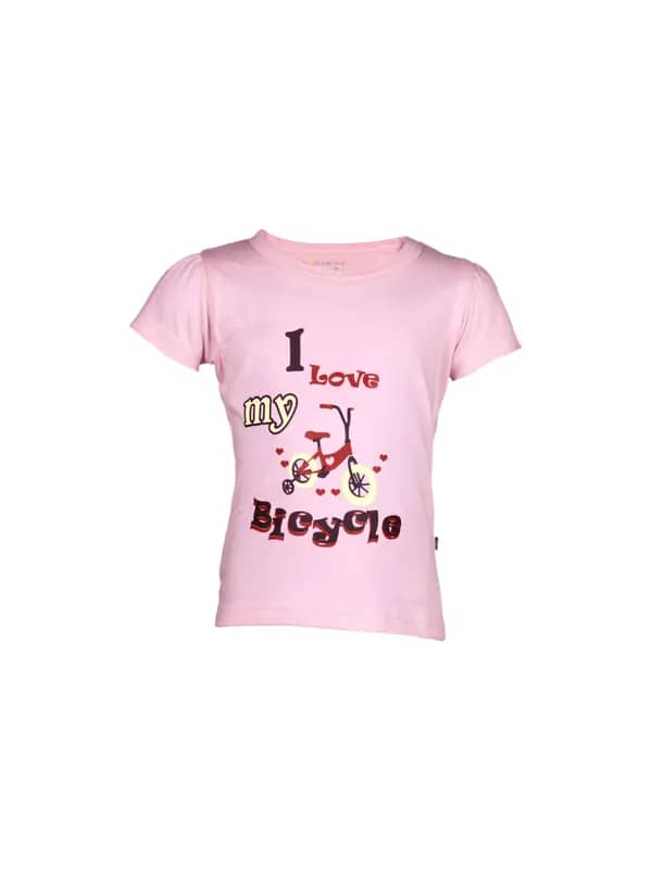 Doodle Girl's I Love My Bicycle Pink Kidswear
