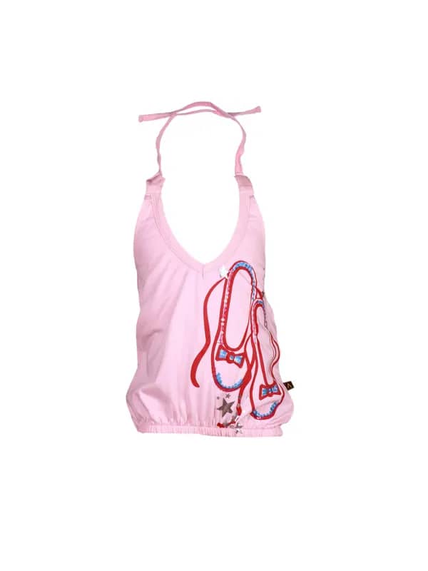 Doodle Girl's Halter Neck Pink Kidswear